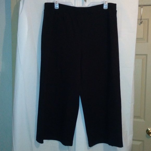 Terra & Sky Women's Plus Size Wide Leg Ponte Pants - Picture 1 of 6